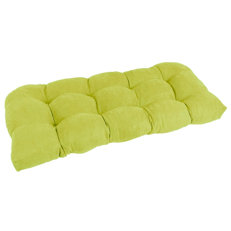 42-inch by 19-inch Rounded Back Microsuede Bench Cushion - 42 x 19