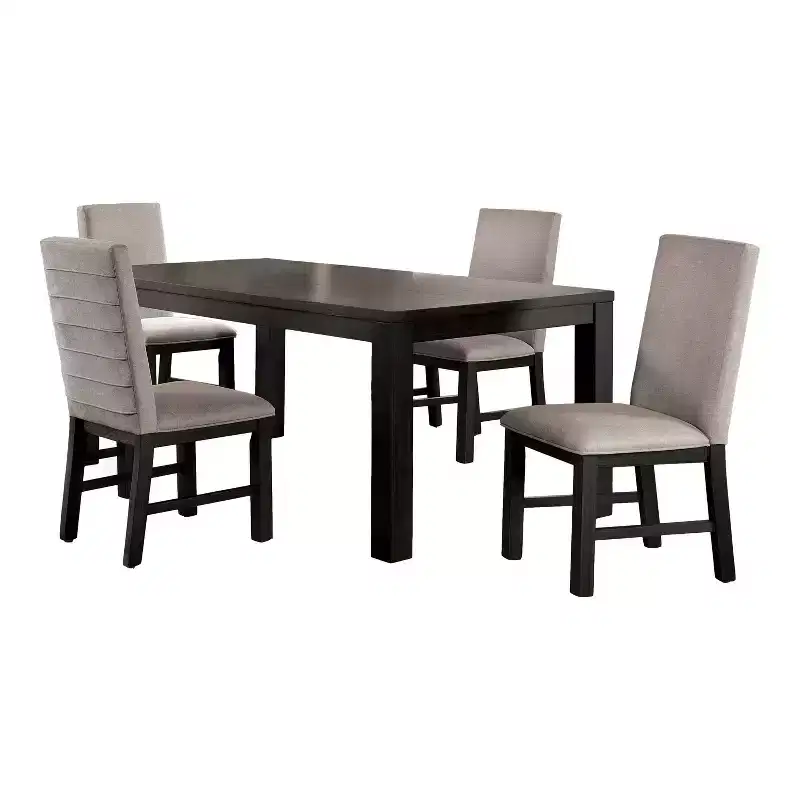 HOMES: Inside + Out 5pc Brightpeak Transitional Dining Table Set Antique Black/Gray
