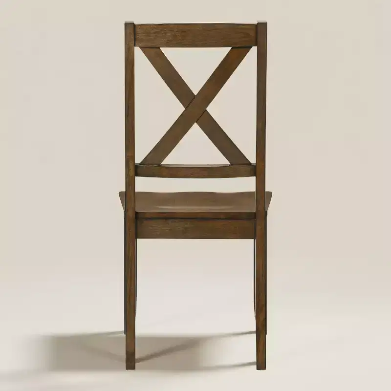 Solid Wood Cross-Back Dining Chair of 18.5 W x 21.4 D x 38.4 H