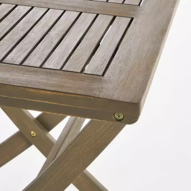 Positano Acacia Wood Foldable Square Bistro Table: Weather-Resistant, Patio Dining - Christopher Knight Home