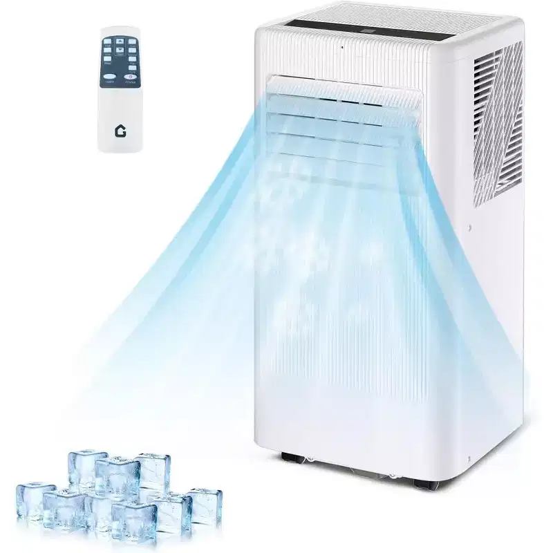 10,000 BTU 3-in-1 Portable Air Conditioner - Cools Up to 560 Sq.Ft, LED Display, Remote Control & Window Venting Kit Included