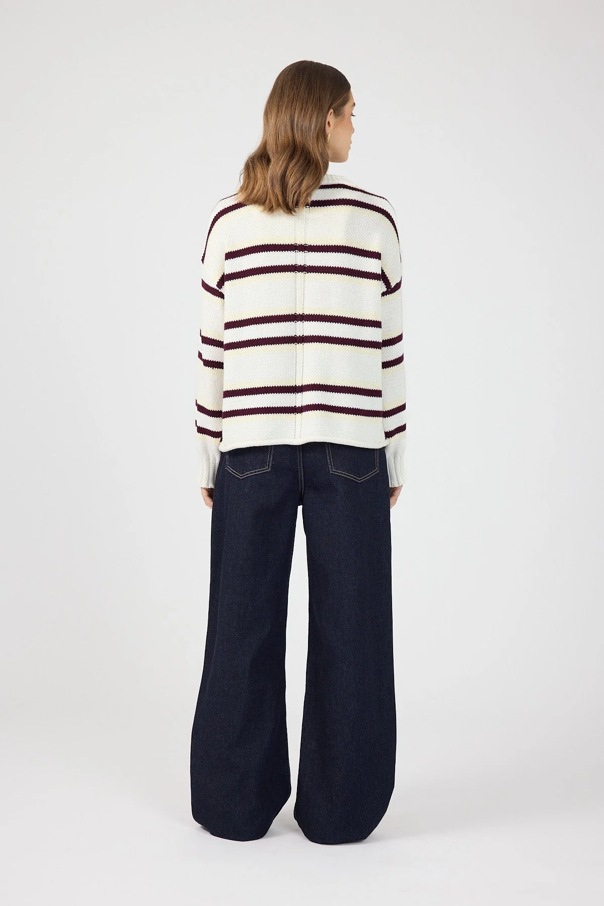 Stripe Knit Jumper Cream Stripe