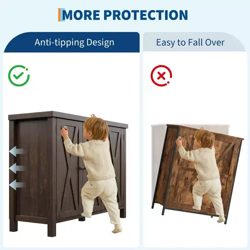 Shoe Storage Cabinet with 3 Door, 4-Tier Freestanding Large Shoe Rack Cabinet for Hallway