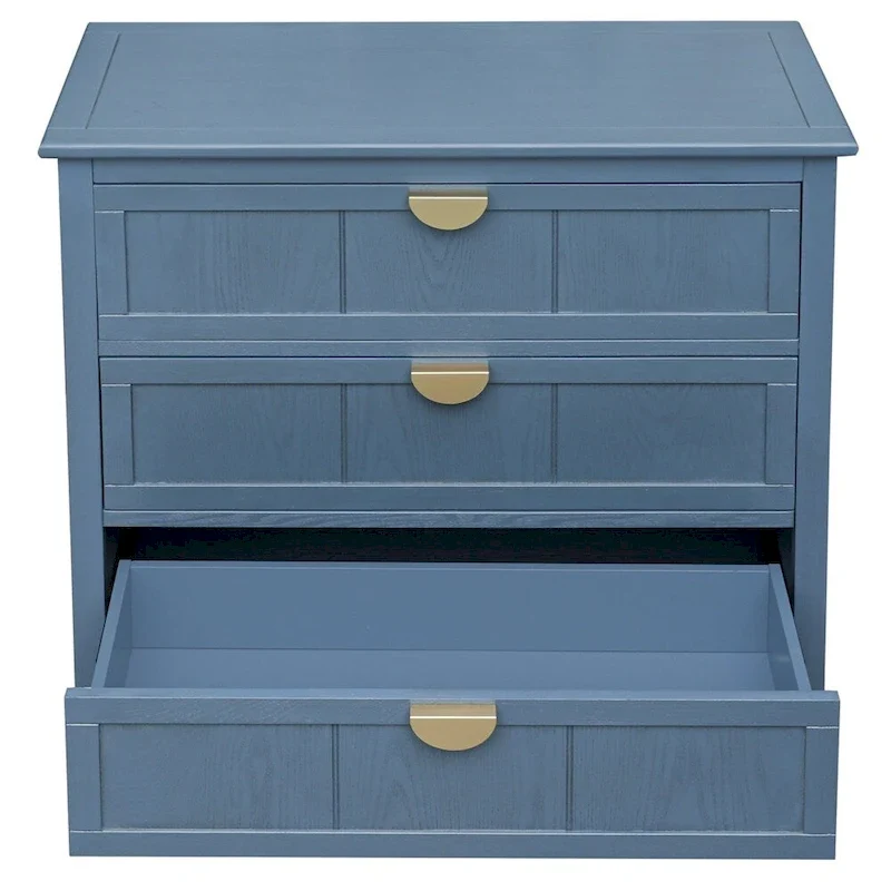 American Style Cabinet with Non-Slip Foot Pads and 3 Drawers