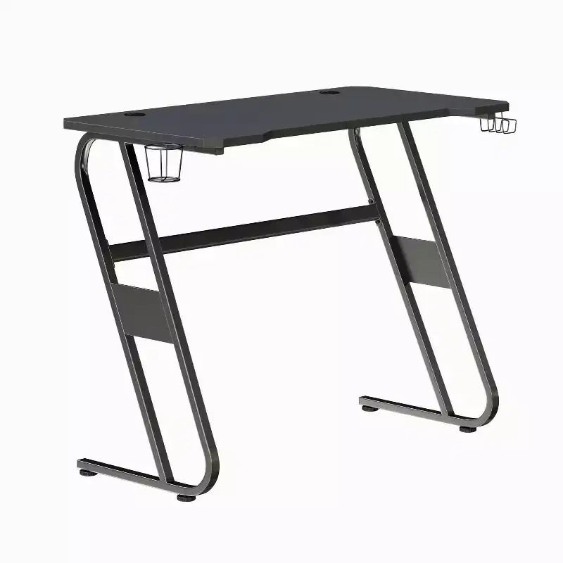 Professional Gaming Ergonomic Desk with Cup Holder and Headphone Hook