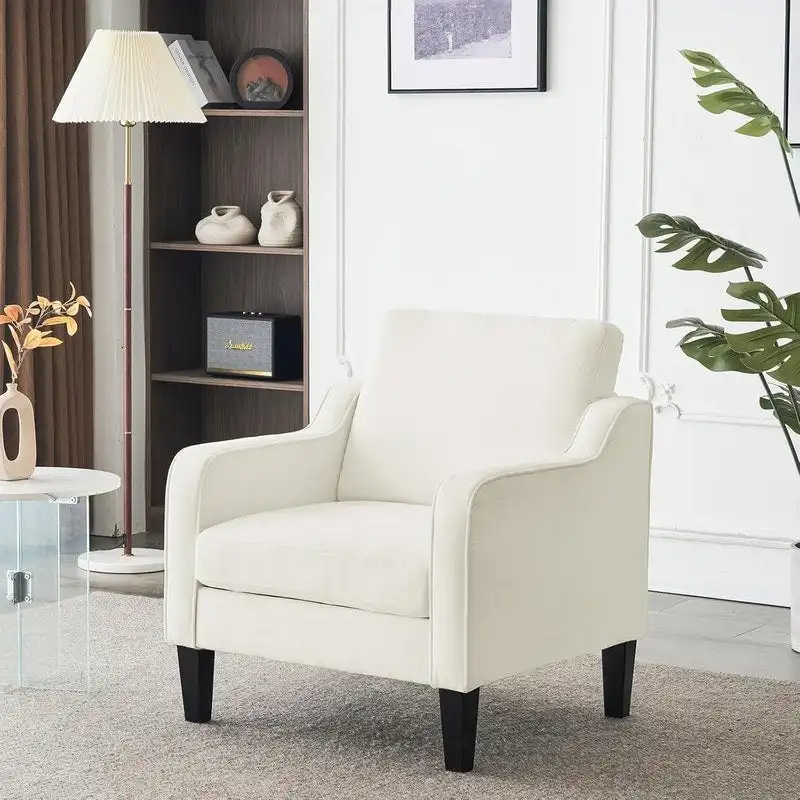 Mid-Century Modern Accent Chair, Single Seat – Multi-Color Options