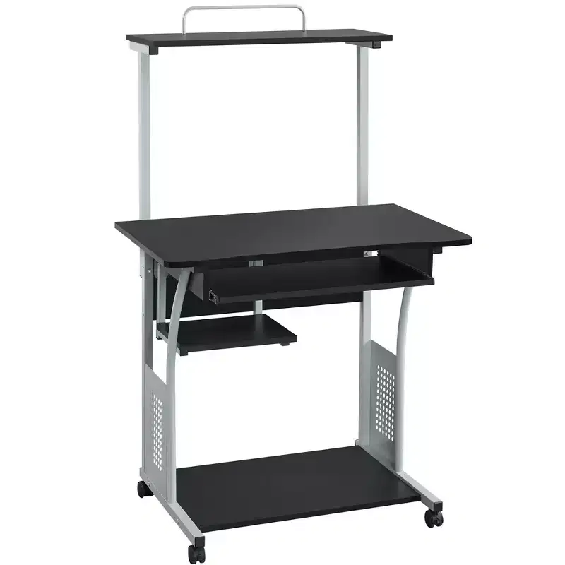 Computer Desk with Printer Shelf, Keyboard Tray & Storage Rack – 52