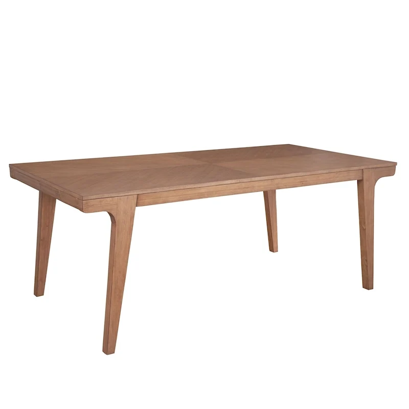 Dining Table, Natural, Seats 6, Tapered Legs, 78W x 38D x 30H in