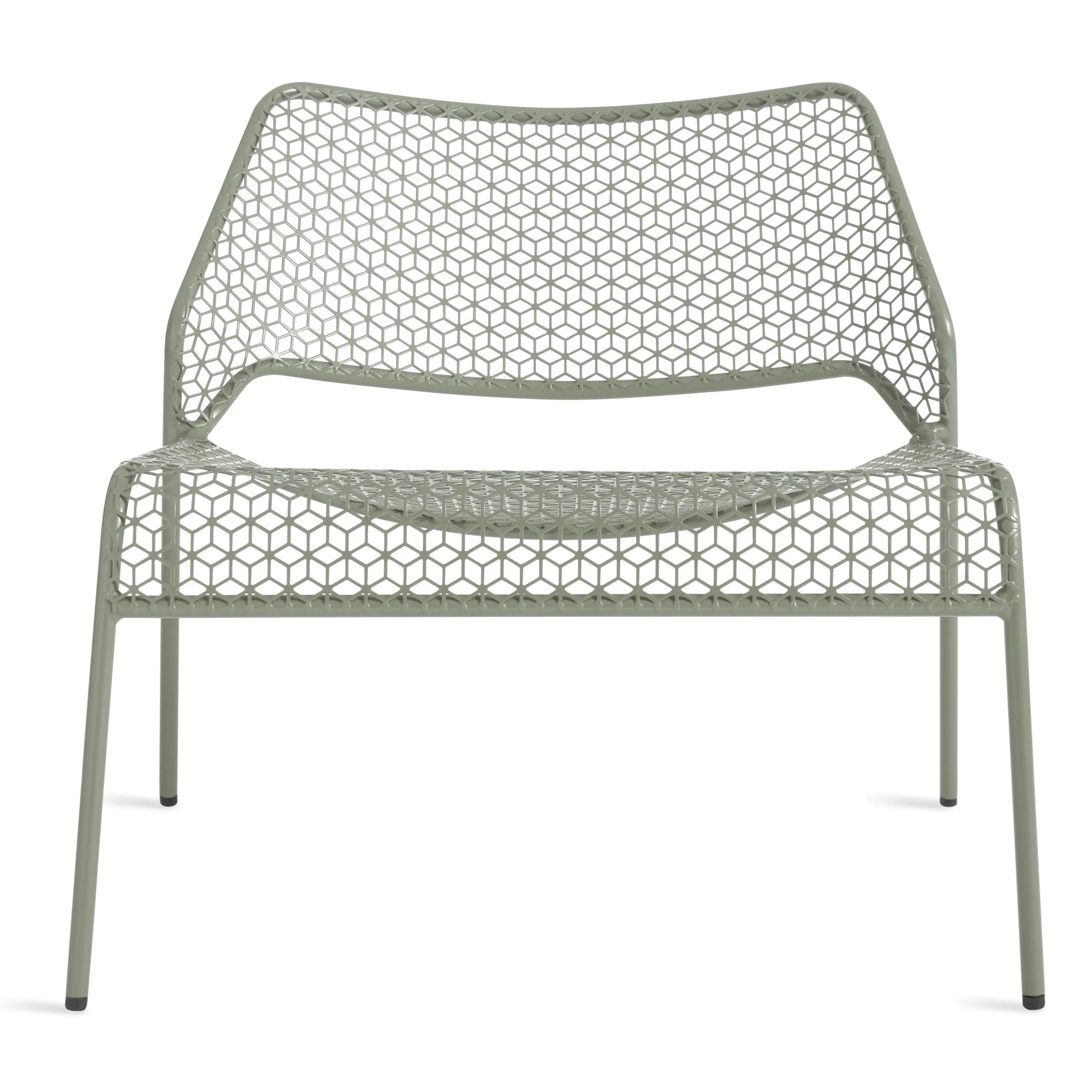 Modern Black Metal Stacking Chair with Punched Mesh Design for Living Room