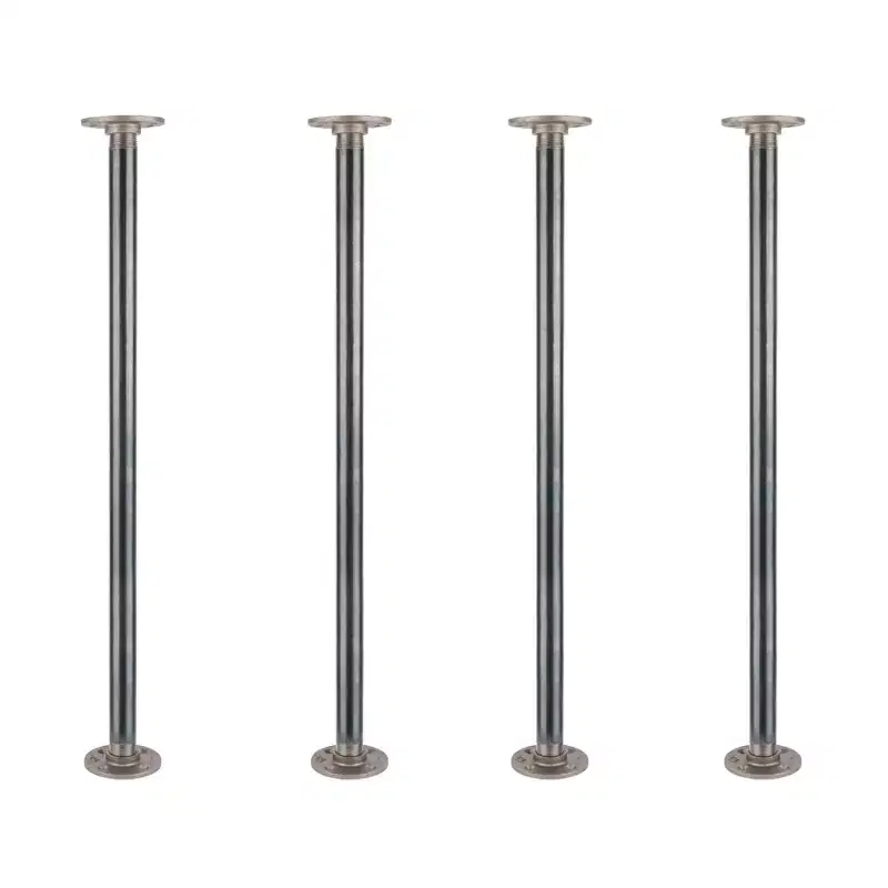 Pipe Decor 1 in. x 30 in. Round Flange Pipe Table Legs - 4 Pack