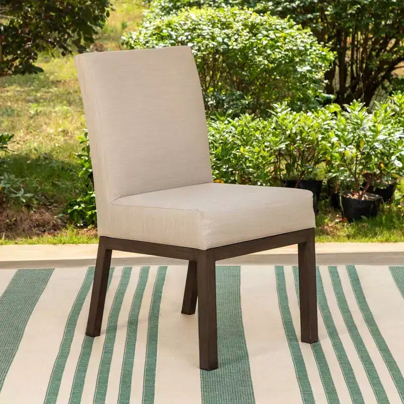 5pc Outdoor Dining Set with Round Painted Table with Umbrella Hole - Captiva Designs