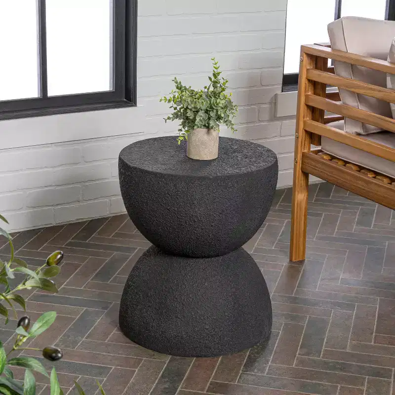 18 Mid-Century Modern Drum Indoor/Outdoor Accent Table
