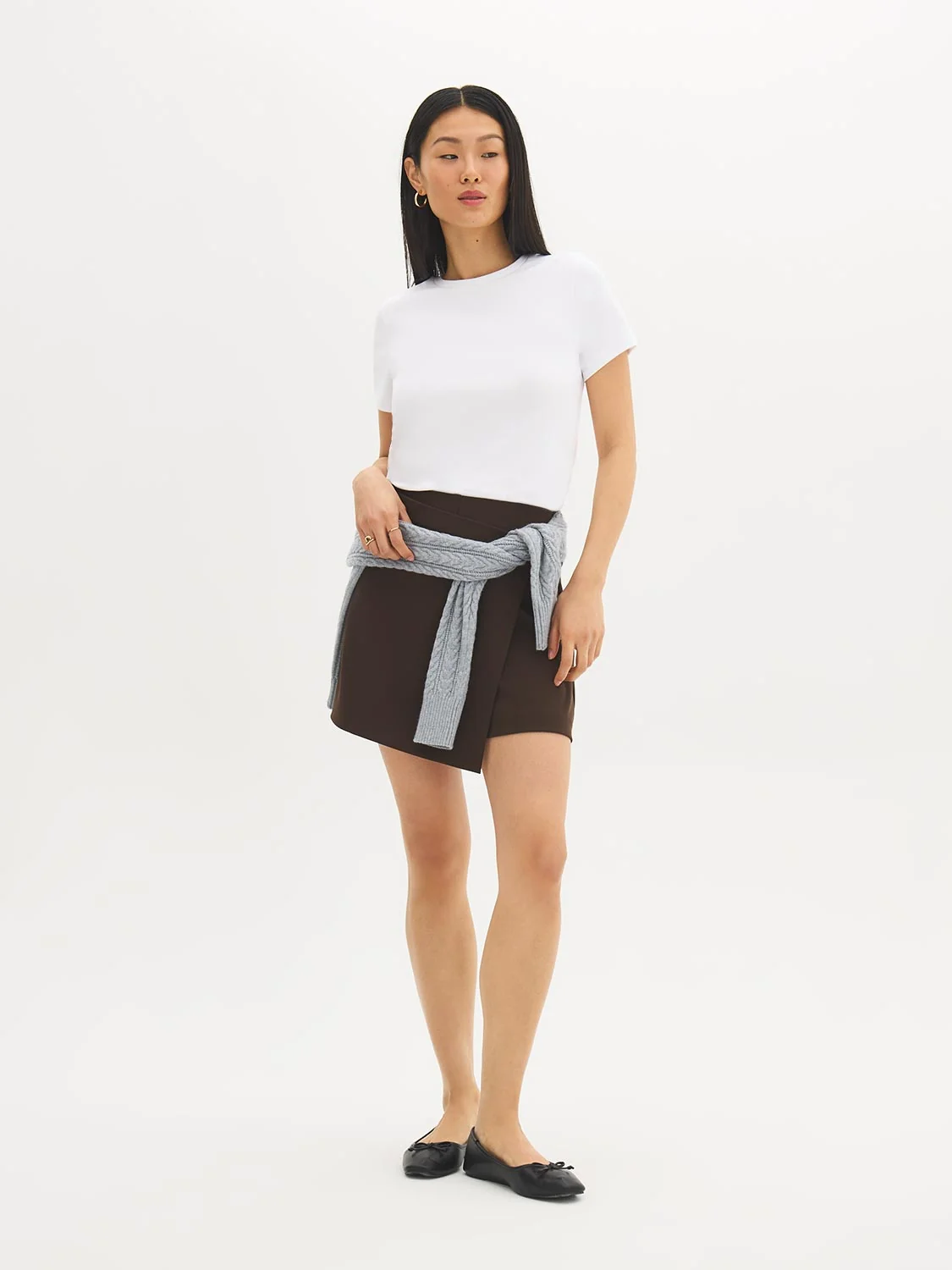 Cotton-Blend Ribbed Tee