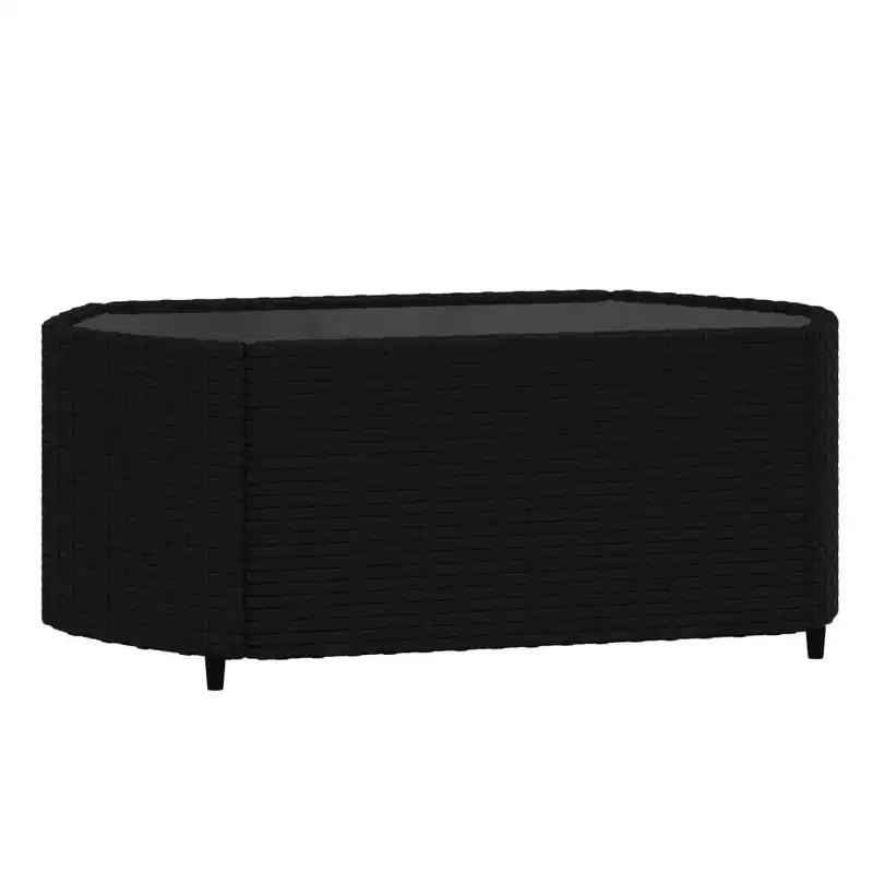 vidaXL Patio Furniture Set Modern Lounge Set with Cushions Poly Rattan