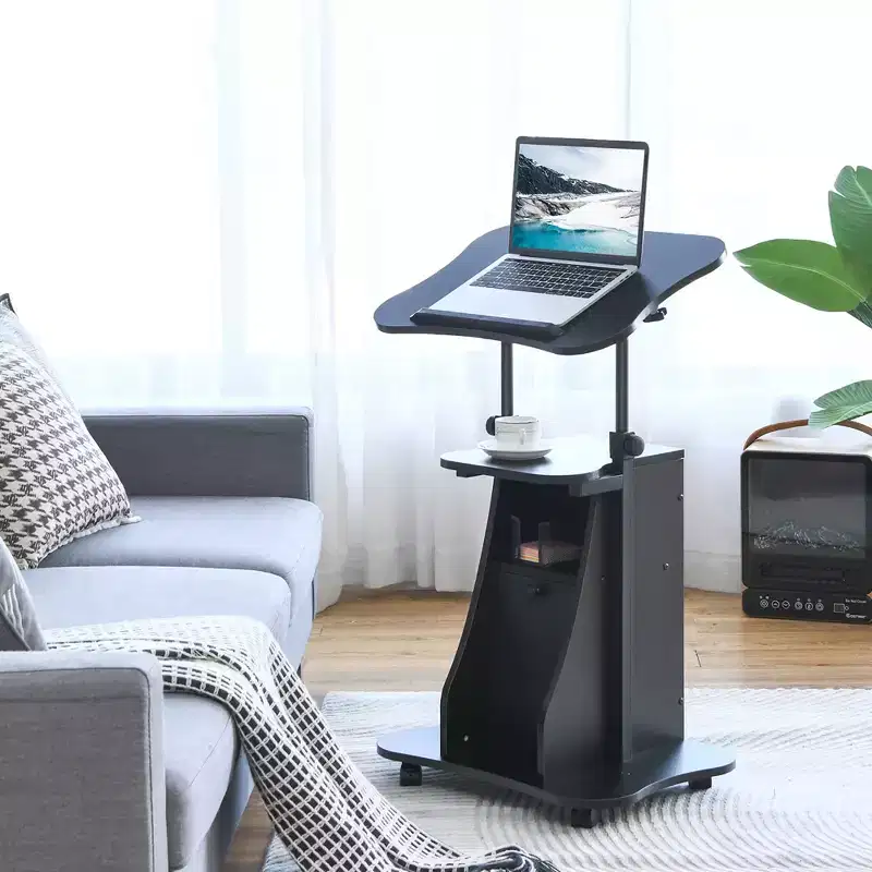 Mobile Podium Stand with Adjustable Height 27-45