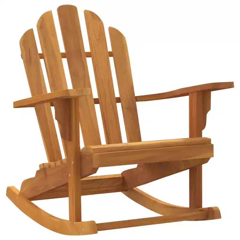 vidaXL Garden Adirondack Rocking Chairs 2 pcs Solid Teak Outdoor Furniture