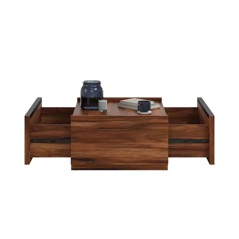 GDFStudio Marlow Modern Wood Coffee Table with Storage Drawers