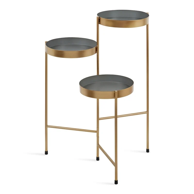 Metal 3-tier Modern Plant Stand - 16x21x30