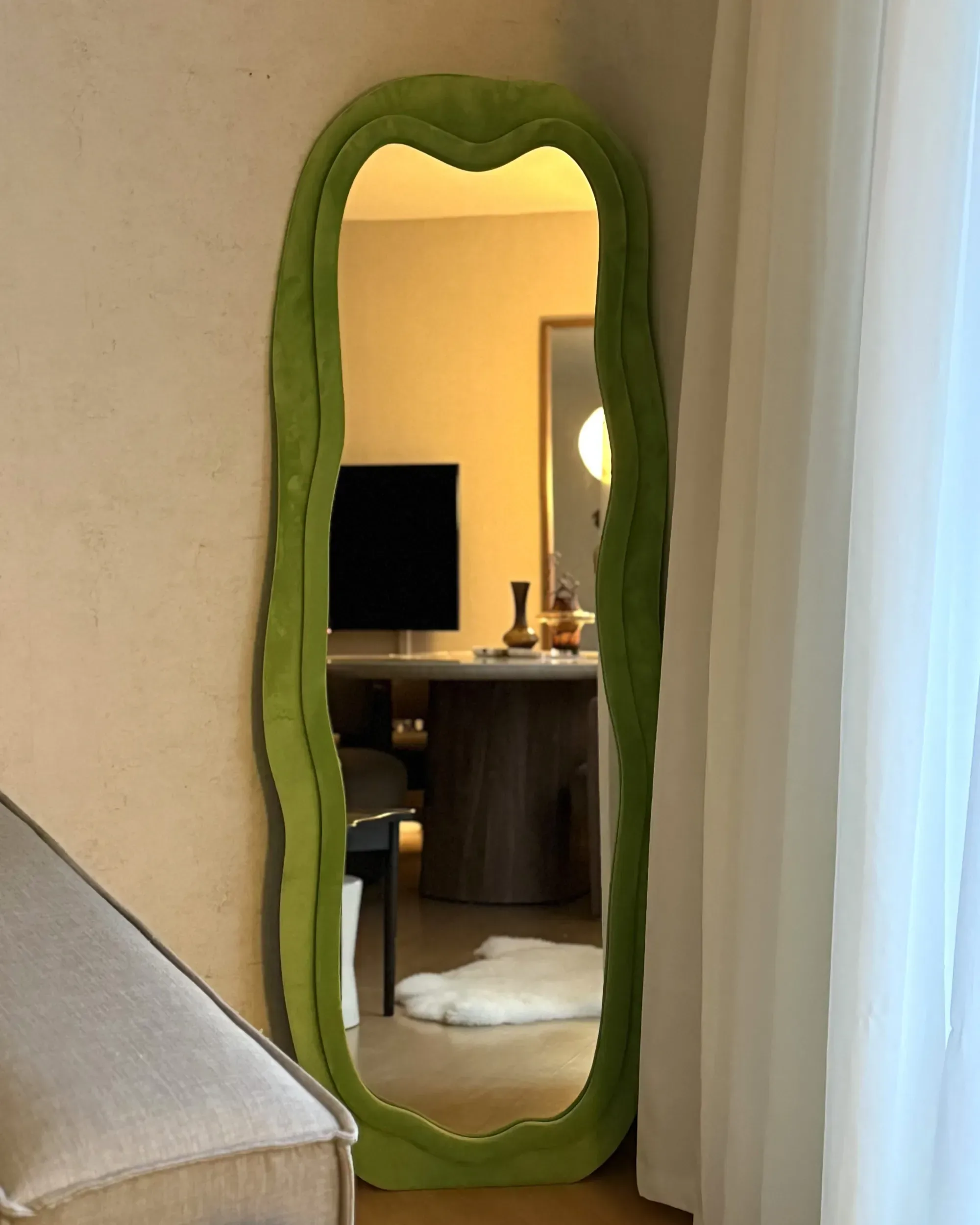 Specchio Velluto Verde 56x160 cm