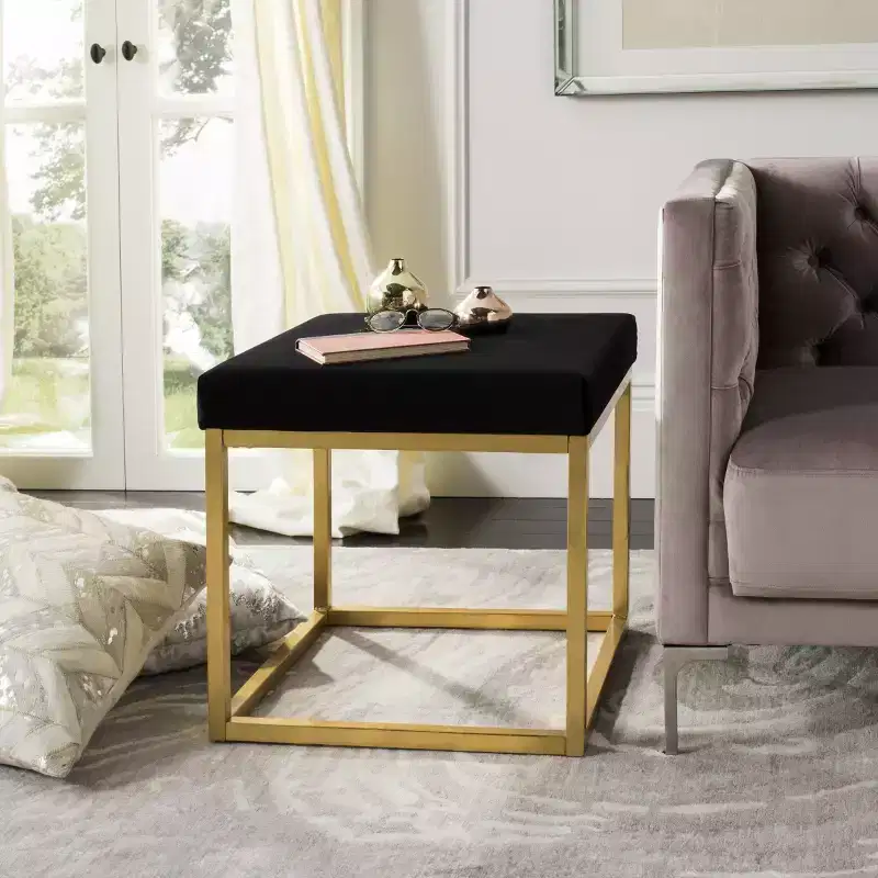 Rowan Square Ottoman - FOX6288 - Safavieh Couture