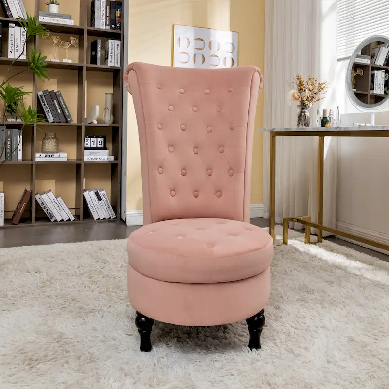 Gosser 20 Wide Velvet High Back Vanity Chair