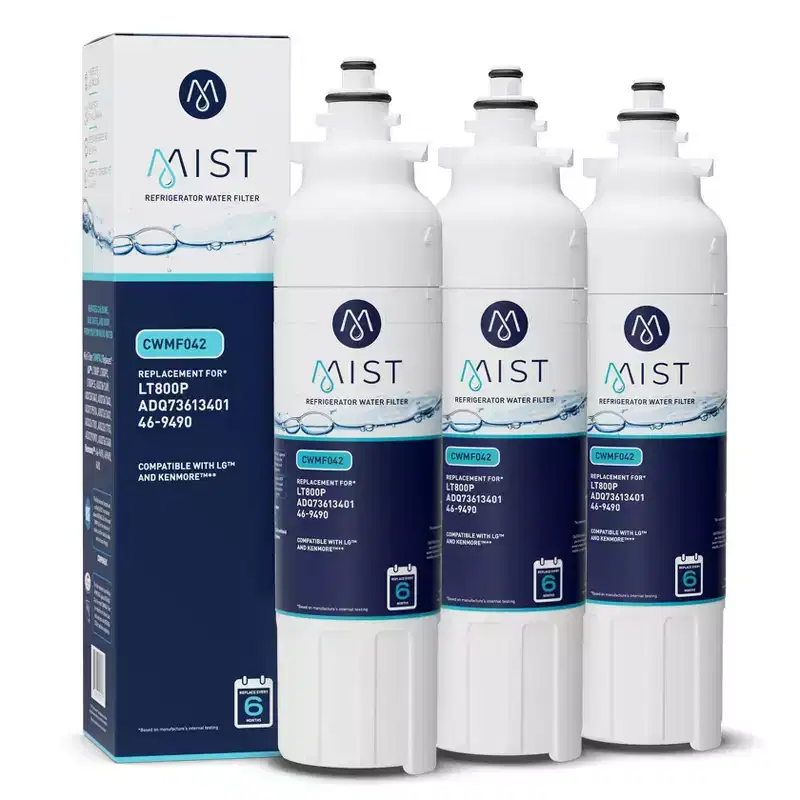 Mist LG LT800P Compatible with ADQ73613401, Kenmore 9490, 46-9490, ADQ73613402 Refrigerator Water Filter (3pk)