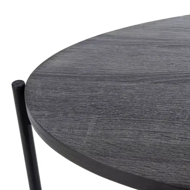 Sven Side Table – Dark Grey Oak/Black