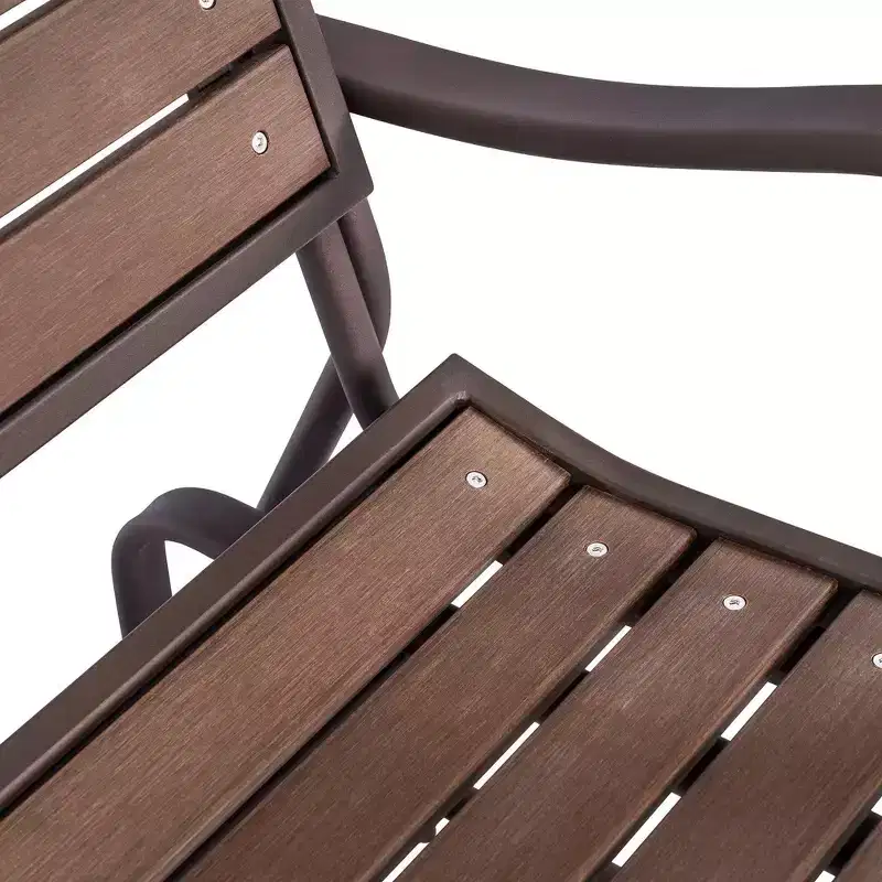 Lifetime Glider Bench, Faux Wood, Brown 60290