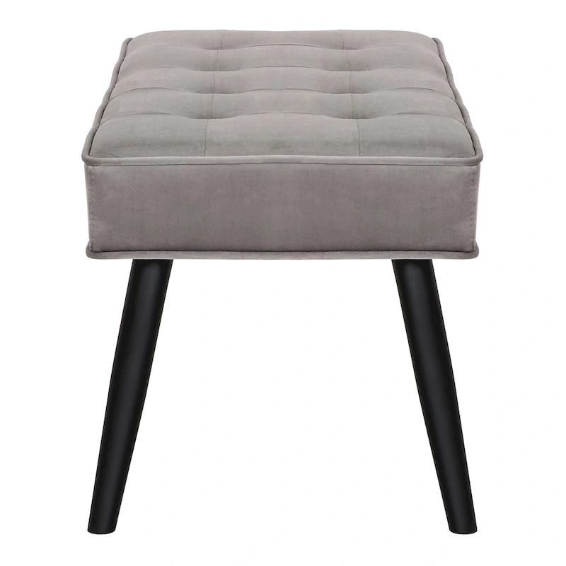 Kipp Velvet Upholstered Button Tufted Bench Ottoman