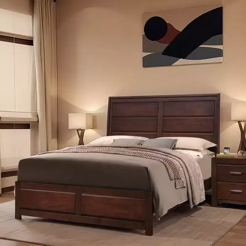 GDFStudio Randolph Modern Wood Queen Bed