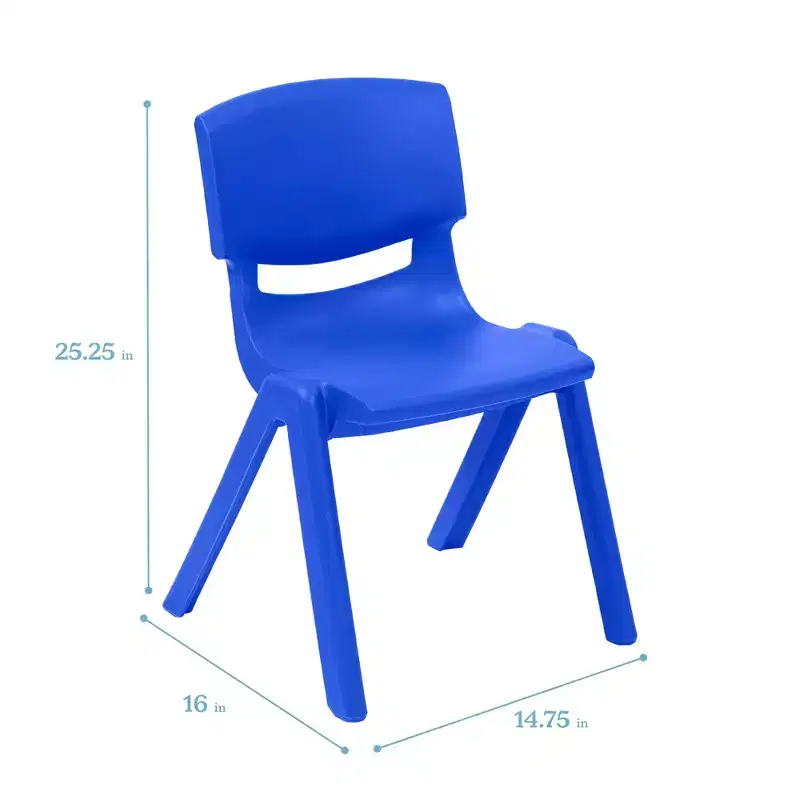 14in Plastic School Stack Chair 4-Pack