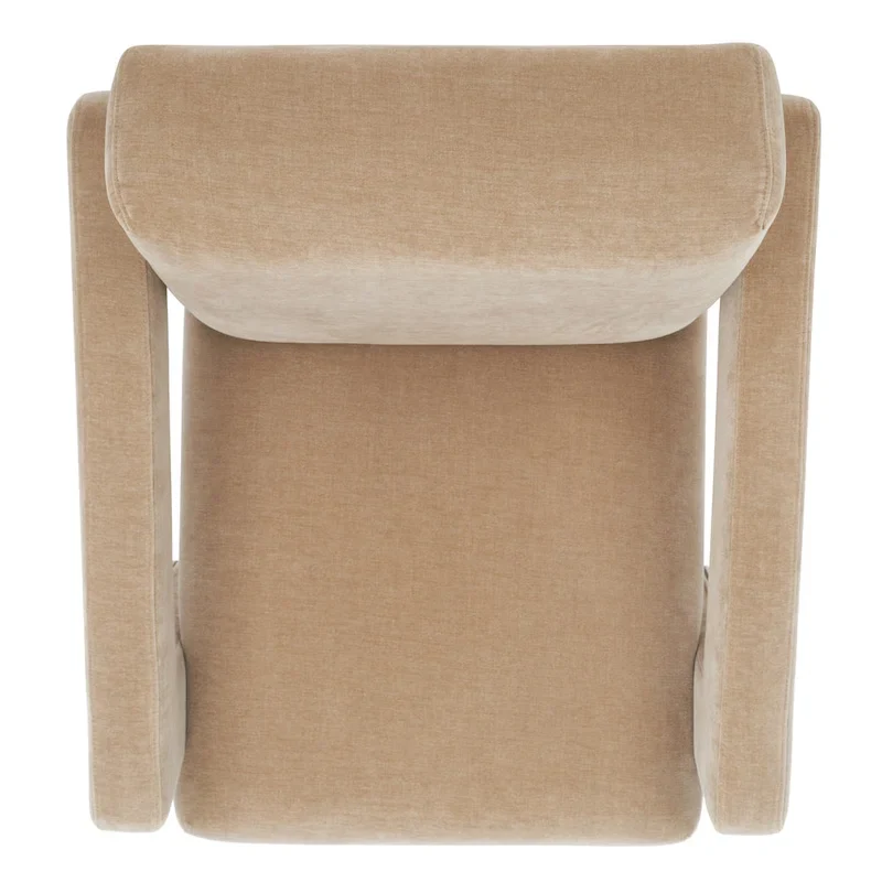SAFAVIEH Couture Joffrette Modern Velvet Accent Chair - 27 In. W x 35 In. D x 30 In. H - 27Wx35Dx30H