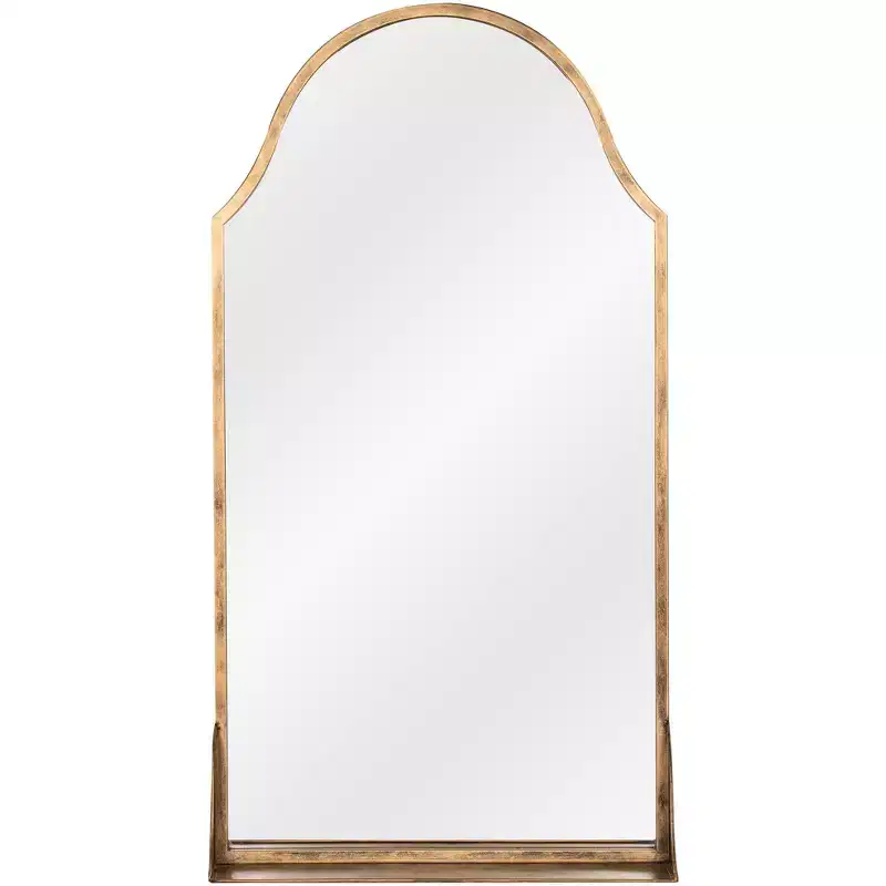 Cooper Classics Sawyer Antique Bronze 20 x 38 Wall Mirror with Shelf