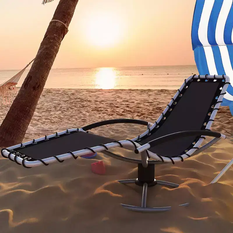 Outdoor Swivel Patio Chair, High Back Textilene Outdoor Swivel Chair,360 Rotating Mesh Rocker for Garden, Lawn, Porch, Balcony