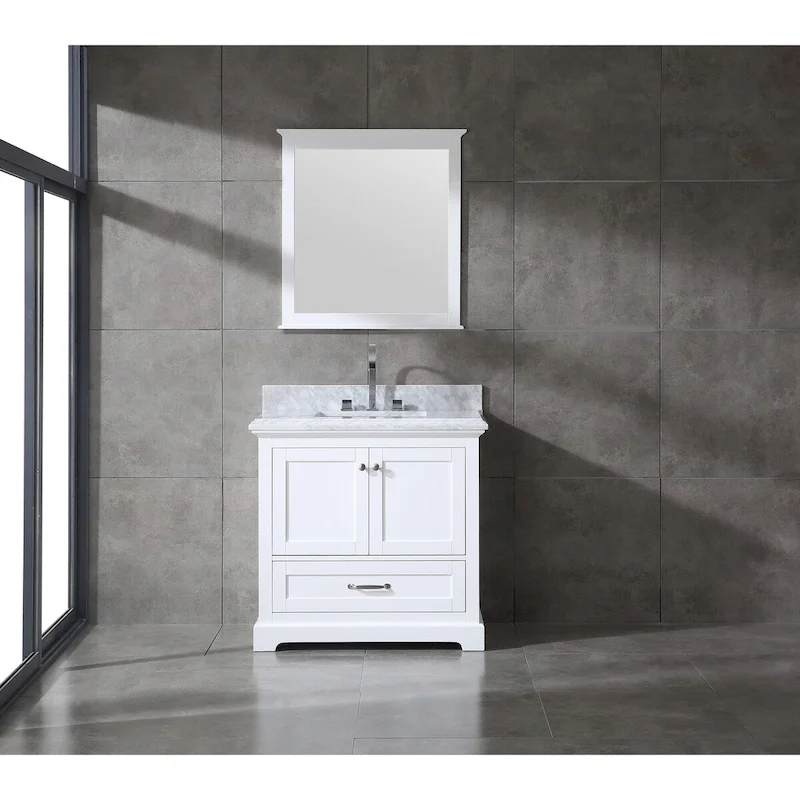 Mareo 36 Solid Wood Bathroom Vanity Set