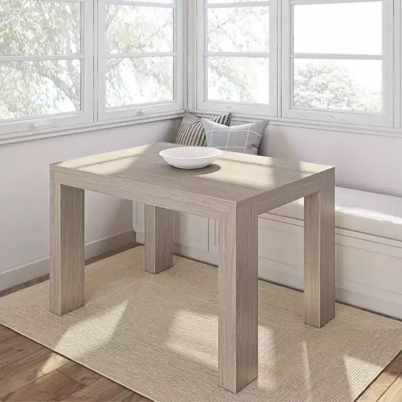 Plank+Beam 48 Modern Dining Table for 4, Solid Wood Rectangular Dining Table for Kitchen/Dining Room