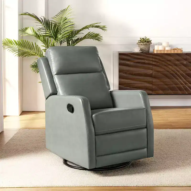 Coral Swivel Recliner with Metal Base|ARTFUL LIVING DESIGNS