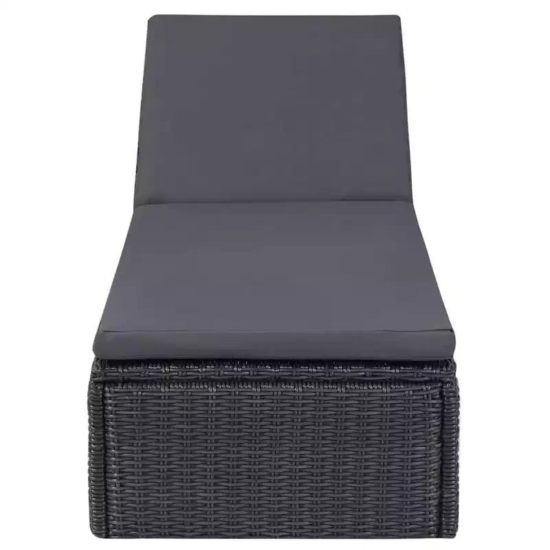 vidaXL Sunlounger and PE rattan Standard Foldable