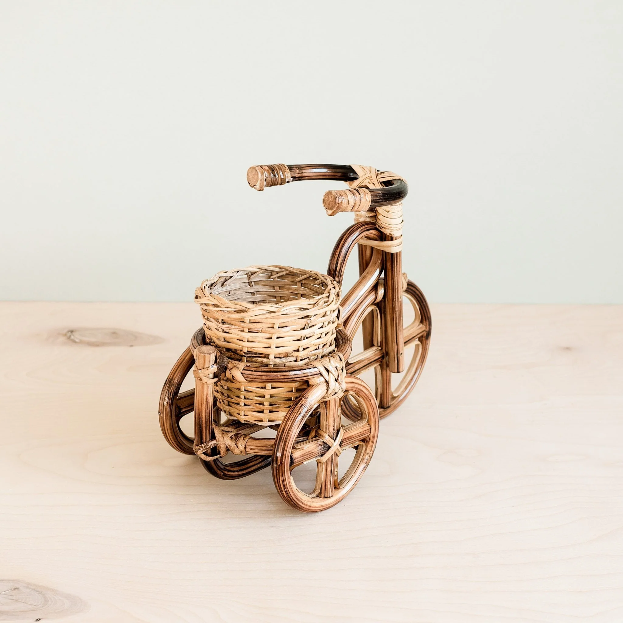Bicycle Rattan Planter, large - Handmade Planters