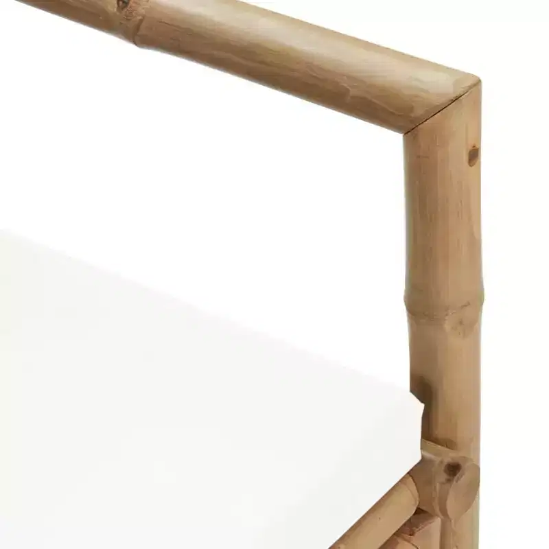vidaXL Garden Bench Dark grey, Natural bamboo