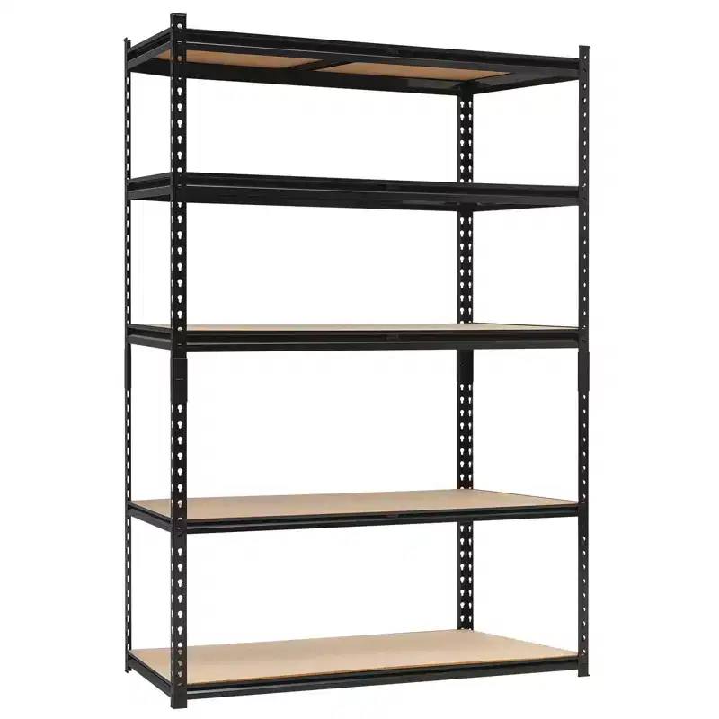 Heavy Duty 5-Tier Metal Storage Rack, 2000 lbs Capacity Adjustable Utility Shelving, 48W x 18D Steel Organizer for Garage, Pantry,Kitchen,Warehouse