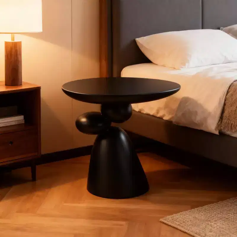 JVNOXK Lucky Stone End Table, Fiberglass Side Table, Modern Minimalist Corner Table, Coffee table with Decoration, Home Decor for Living Room