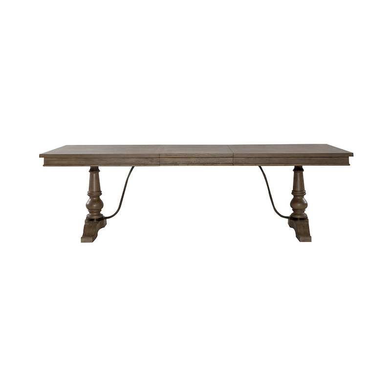 Americana Farmhouse Dusty Taupe Trestle Table