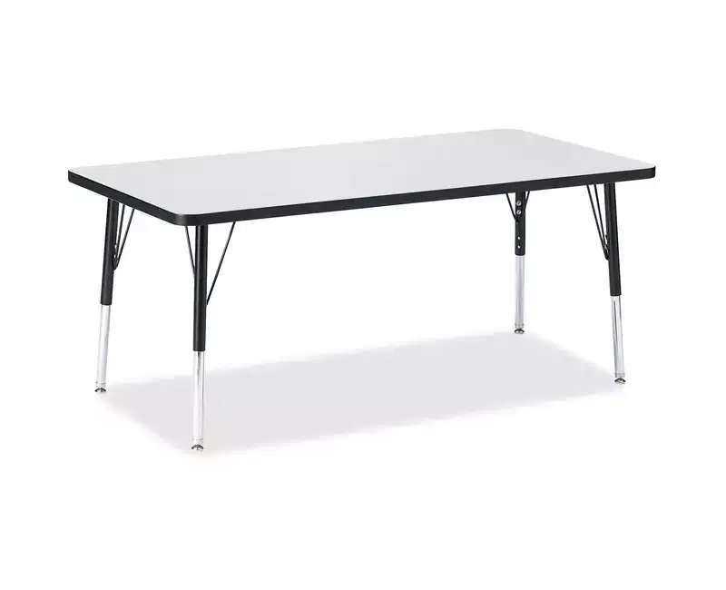 Jonti-Craft Berries Elementary Height Color Edge Rectangle Table 30 x 60 in Black