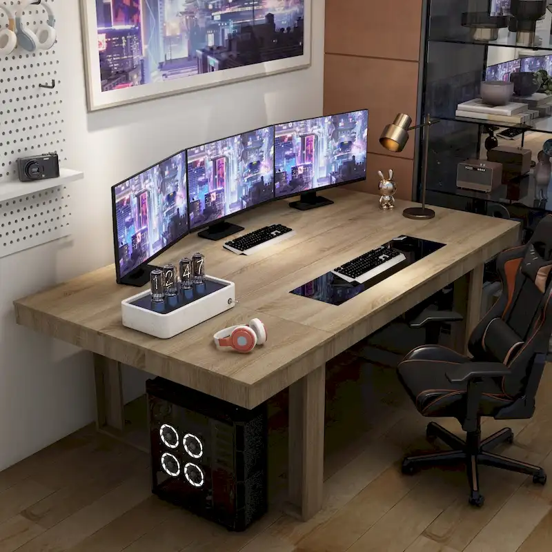 Modern Office Conference Meeting Room Table, 86.6X47.2 Computer Desk