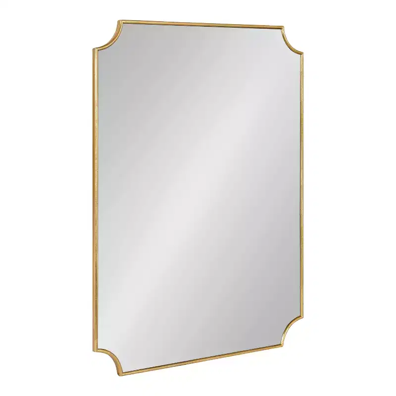 Scalloped MDF Scallop Mirror, 22x30, Gold