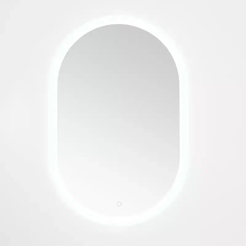 Wes 24 Aluminum LED Oval Mirror - LMR1009 - Silver/White - Safavieh