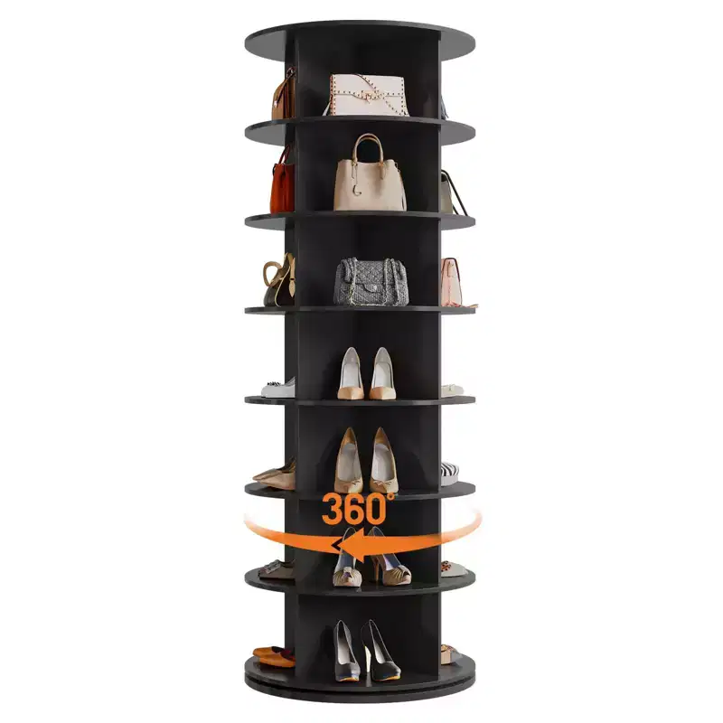7-Tier 360° Rotating Shoe Rack Tower, Holds 42 Pairs, Freestanding