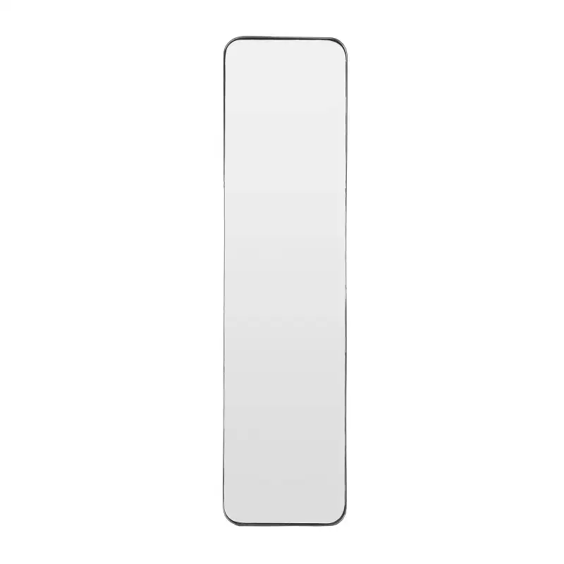 Metal Rectangle Wall Mirror with Thin Frame, 47.5 x 12 Inch
