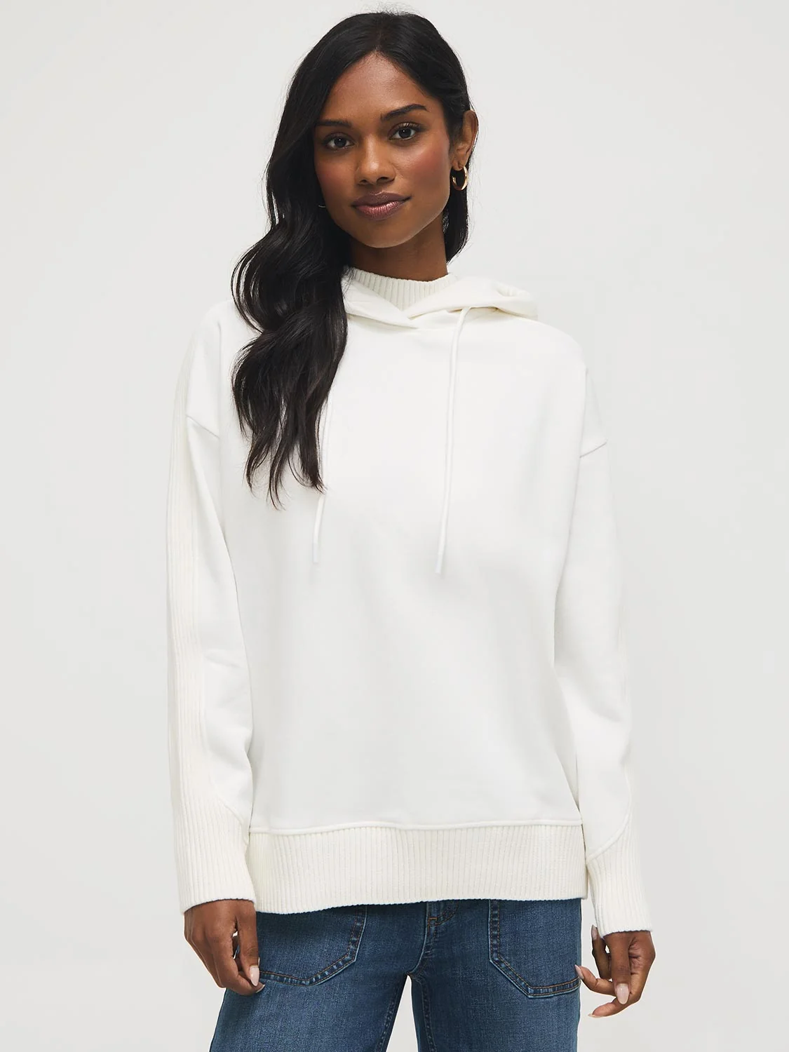 Cotton-Blend Fleece Hoodie